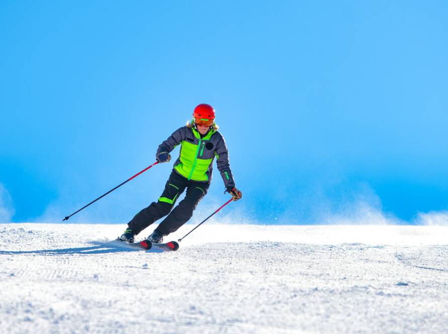 A girl skiing
